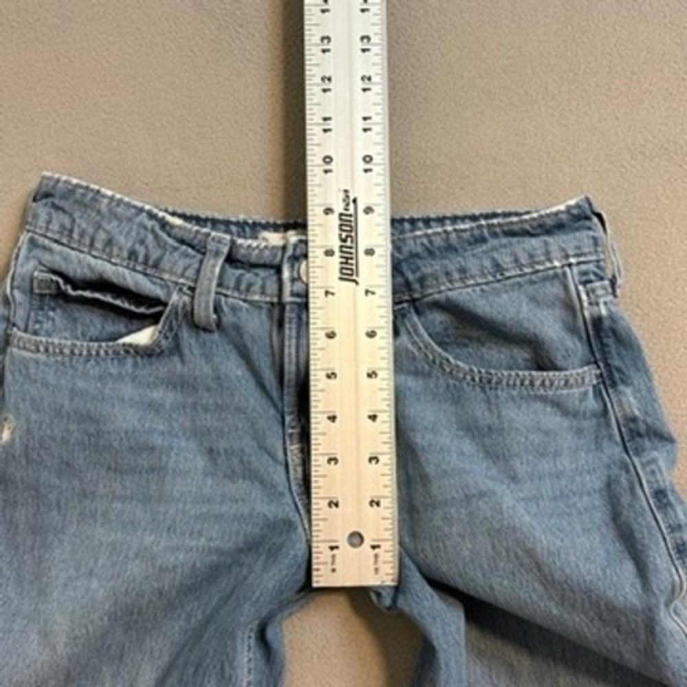 Hollister Low Rise Baggy Jeans W25 0R Medium Wash Butterfly Embroidered Wide Leg - Picture 12 of 12
